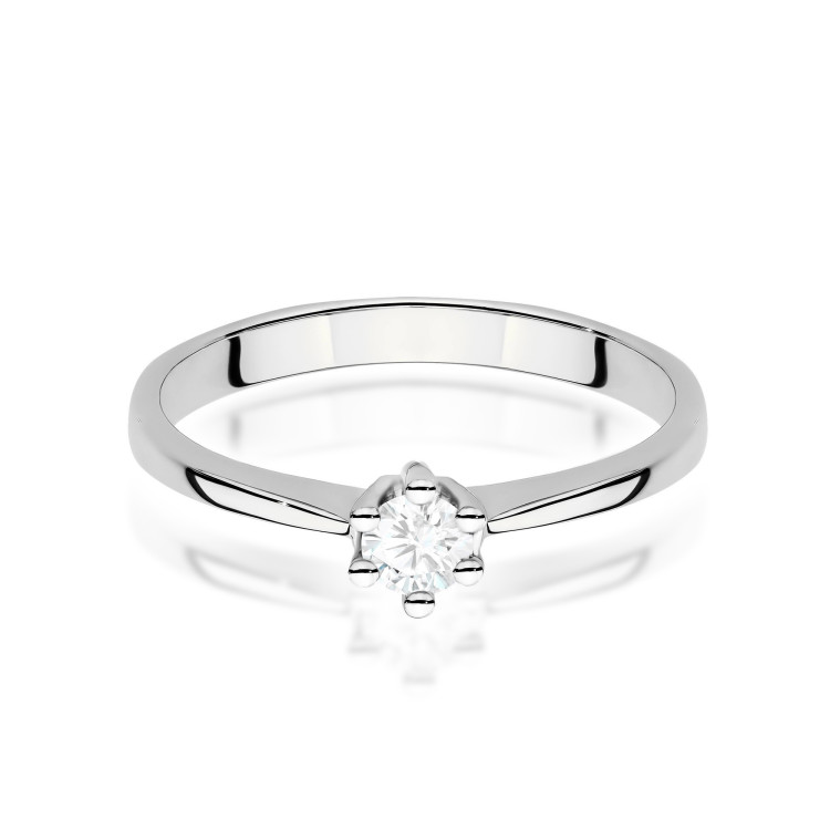 Pierścionek W0256 Diament 0,20ct białe złoto