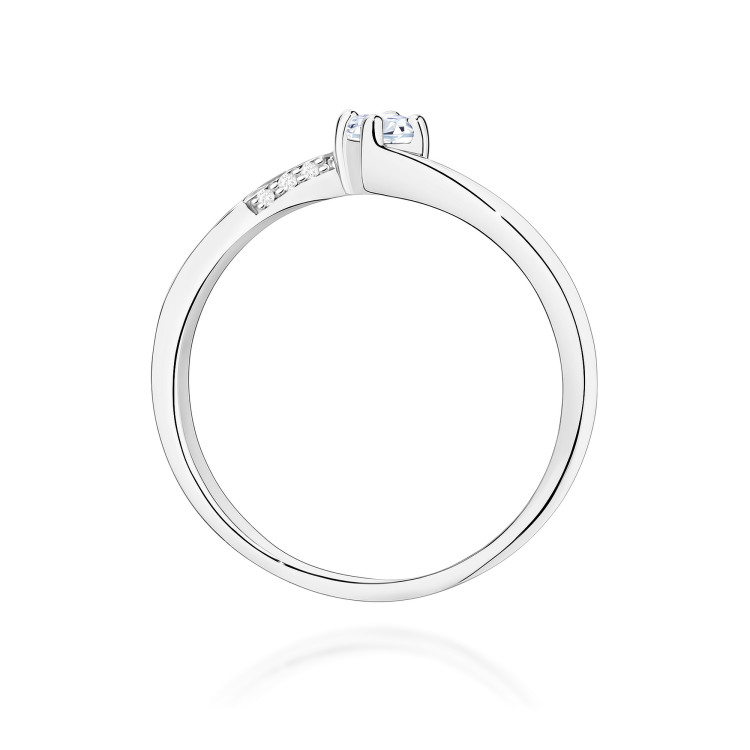 Pierścionek W0262 Diament 0,10ct białe złoto