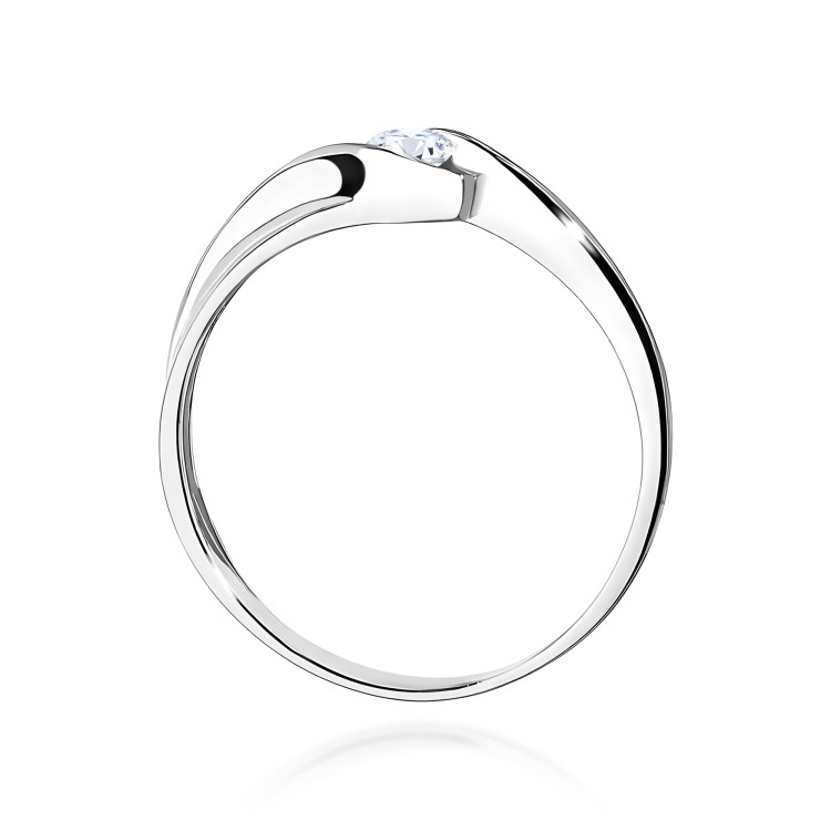 Pierścionek W0278 Diament Laboratoryjny 0,15ct białe złoto