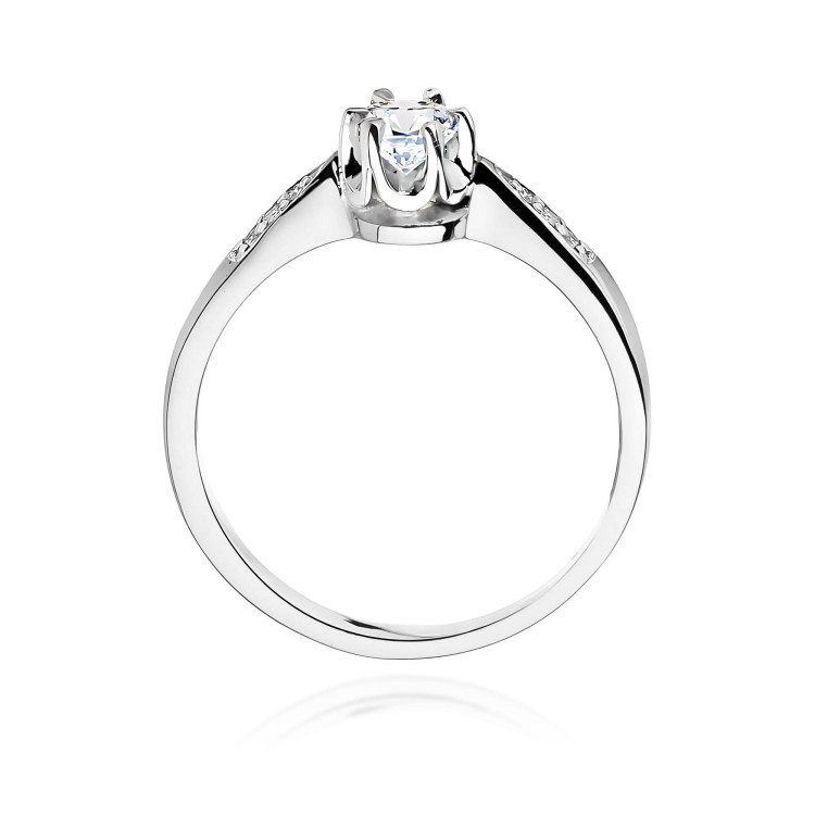 Pierścionek W0291 Diament 0,23ct białe złoto