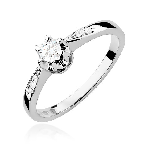 Pierścionek W0291 Diament 0,23ct białe złoto