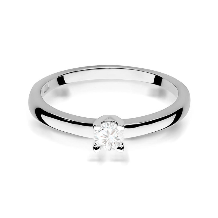 Pierścionek W0292 Diament 0,15ct białe złoto