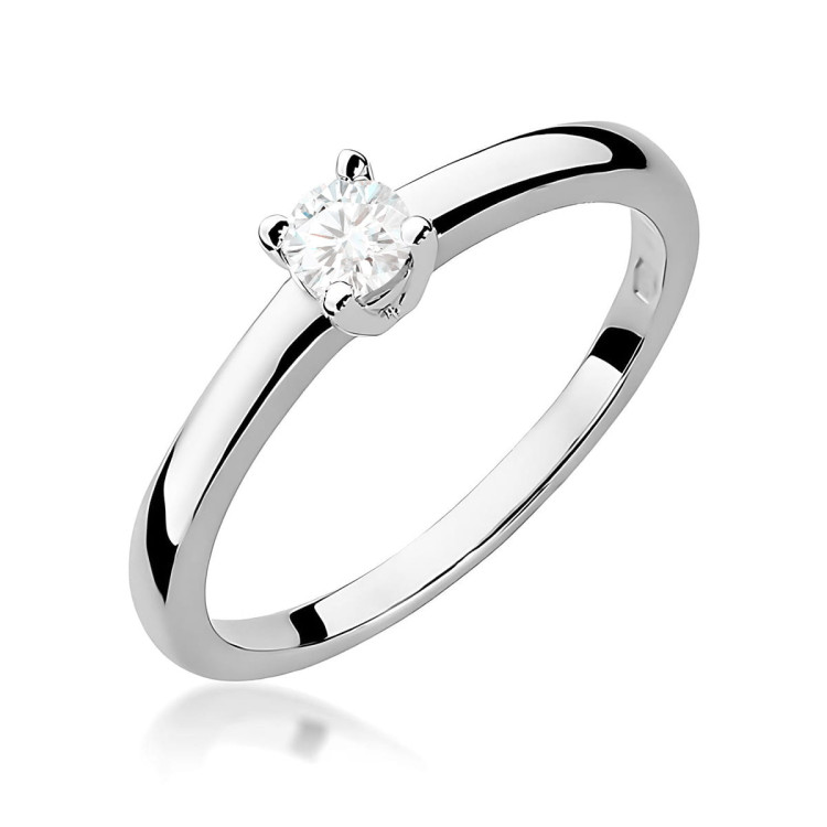 Pierścionek W0292 Diament 0,15ct białe złoto
