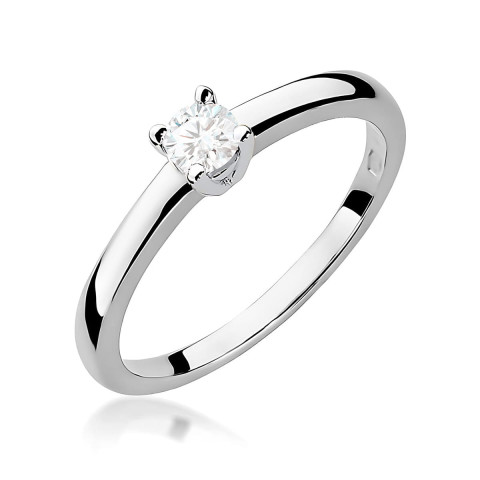 Pierścionek W0292 Diament Laboratoryjny 0,20ct białe złoto