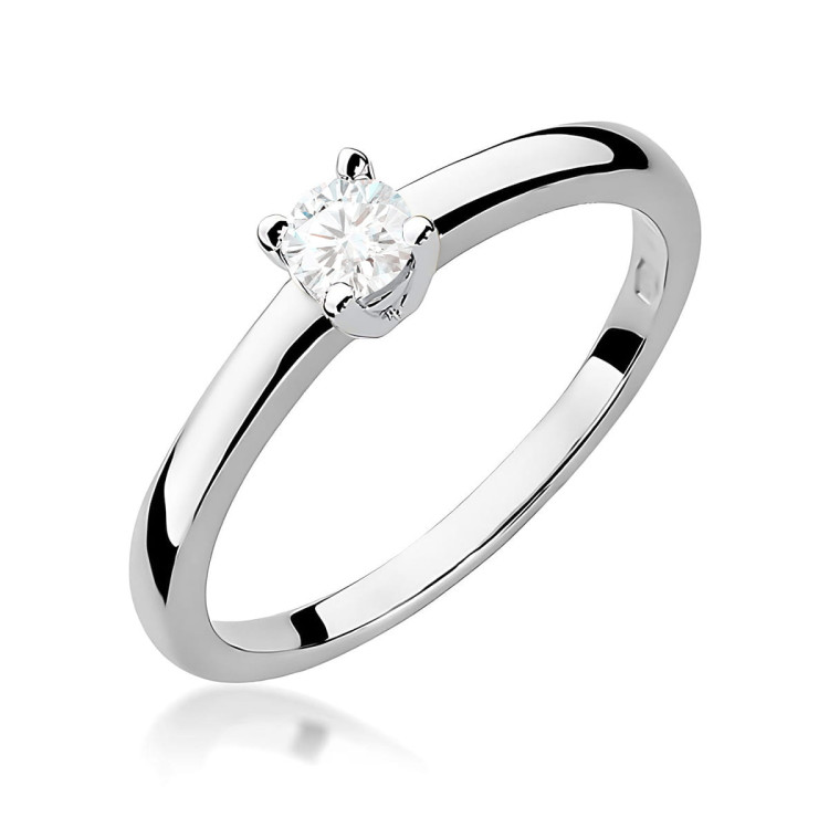 Pierścionek W0292 Diament Laboratoryjny 0,20ct białe złoto