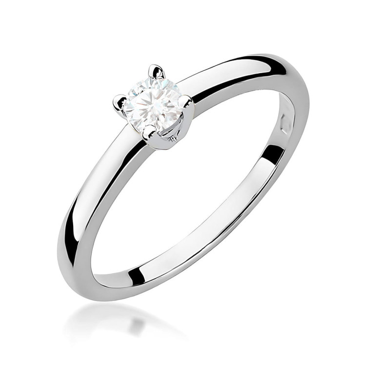 Pierścionek W0292 Diament Laboratoryjny 0,25ct białe złoto