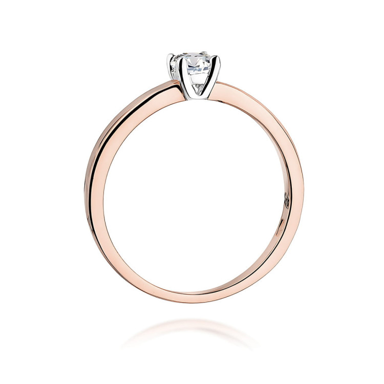 Pierścionek W0292 Diament 0,25ct różowe złoto