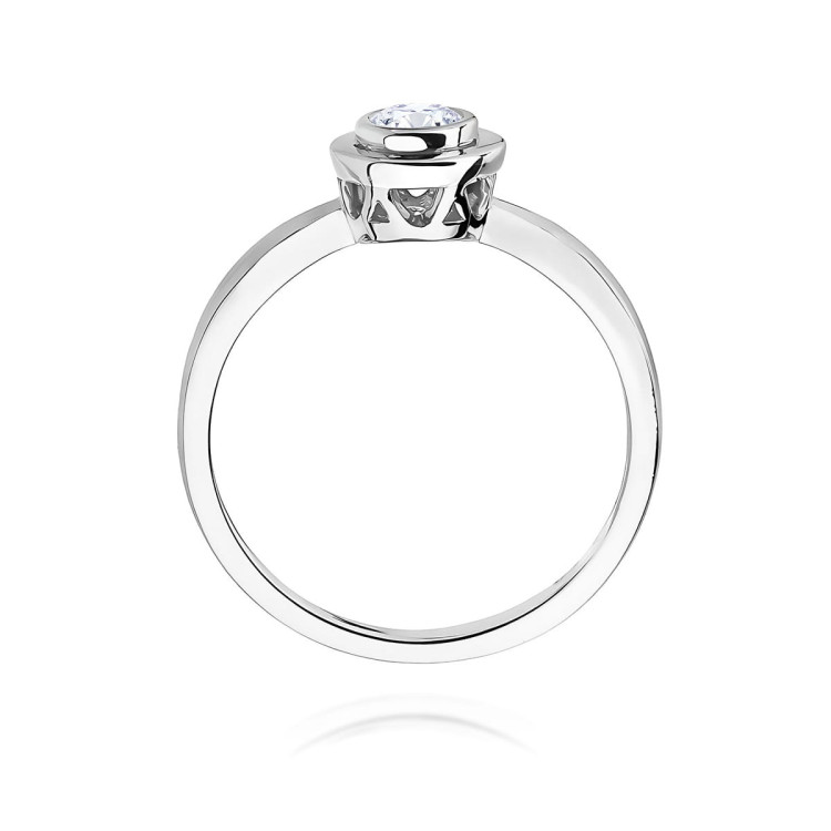Pierścionek W0294 Diament Laboratoryjny 0,25ct białe złoto