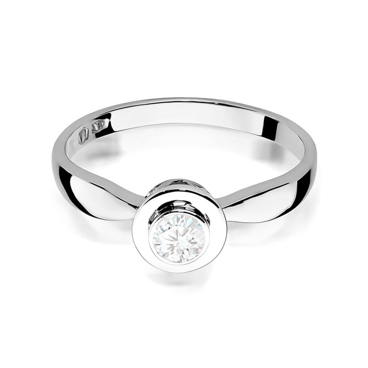 Pierścionek W0294 Diament Laboratoryjny 0,25ct białe złoto