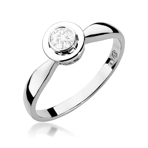 Pierścionek W0294 Diament Laboratoryjny 0,25ct białe złoto