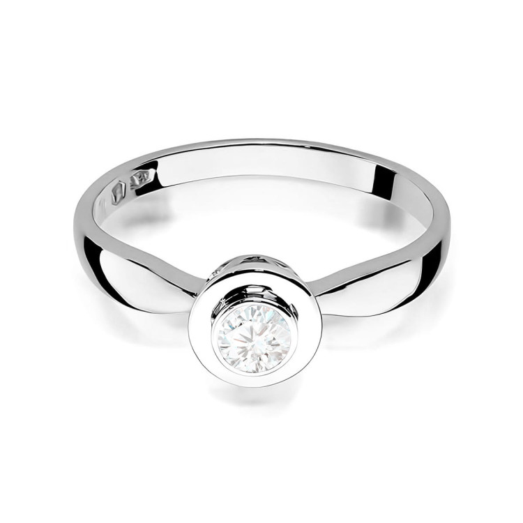 Pierścionek W0294 Diament Laboratoryjny 0,20ct białe złoto