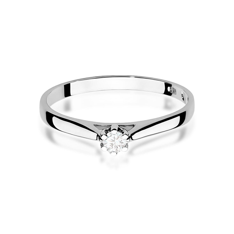 Pierścionek W0311 Diament Laboratoryjny 0,10ct białe złoto