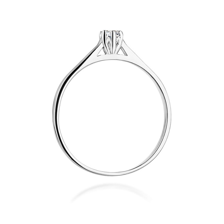 Pierścionek W0311 Diament 0,09ct białe złoto