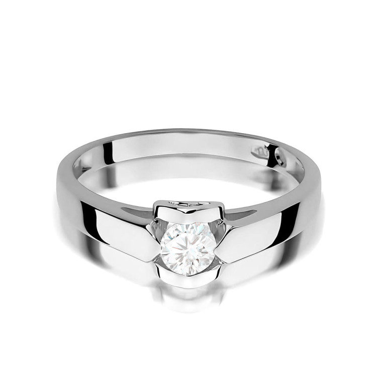 Pierścionek W0320 Diament Laboratoryjny 0,30ct białe złoto