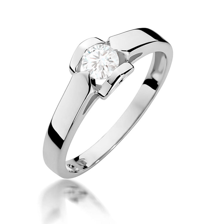 Pierścionek W0320 Diament Laboratoryjny 0,30ct białe złoto