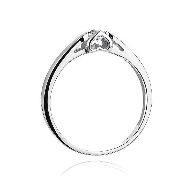 Pierścionek W0320 Diament Laboratoryjny 0,10ct białe złoto