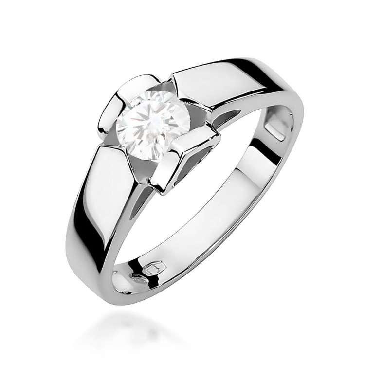 Pierścionek W0320 Diament 0,50ct białe złoto