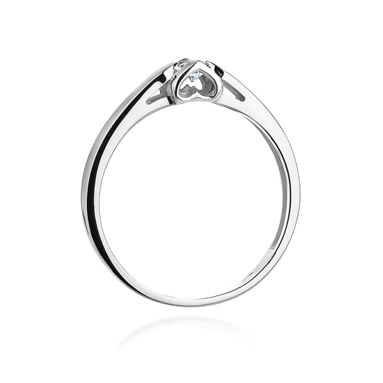Pierścionek W0320 Diament 0,04ct białe złoto