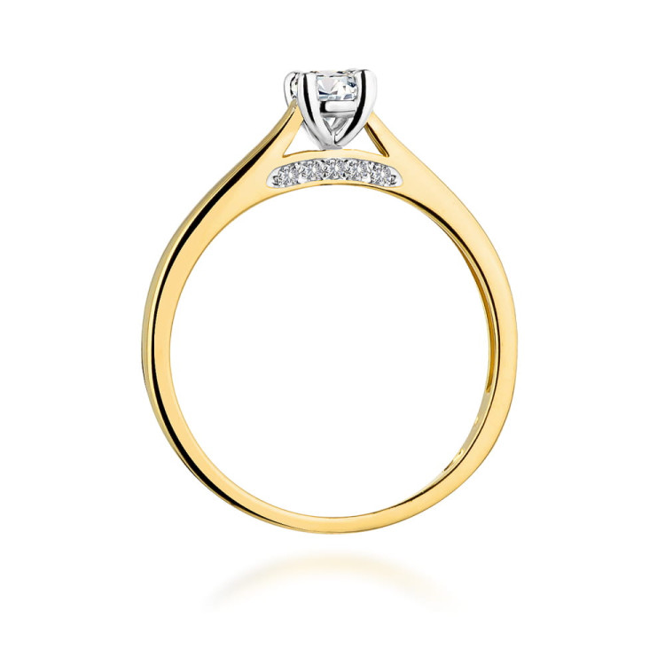 Pierścionek W0341 Diament Laboratoryjny 0,30ct żółte złoto
