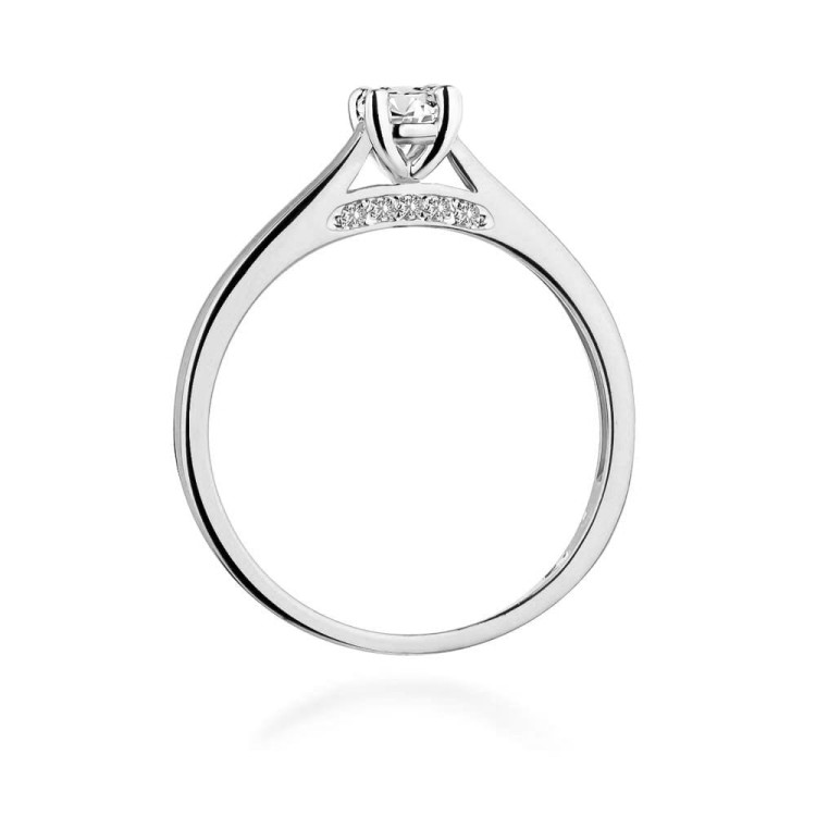 Pierścionek W0341 Diament Laboratoryjny 0,30ct białe złoto