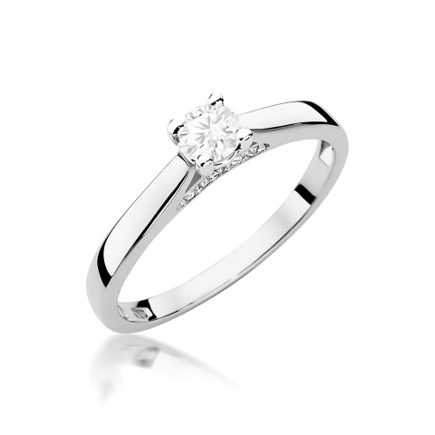 Pierścionek W0341 Diament Laboratoryjny 0,30ct białe złoto
