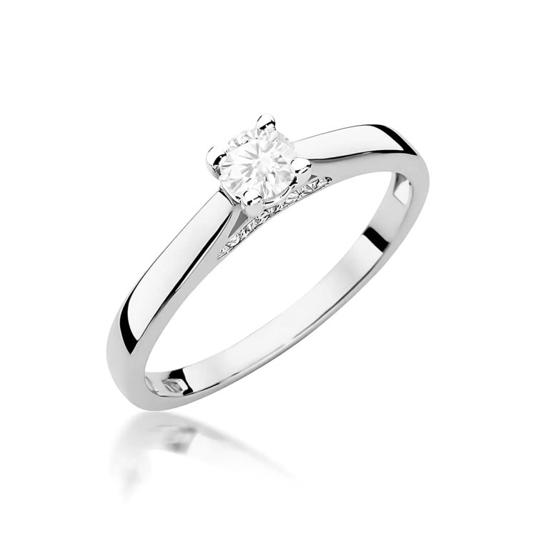 Pierścionek W0341 Diament Laboratoryjny 0,30ct białe złoto