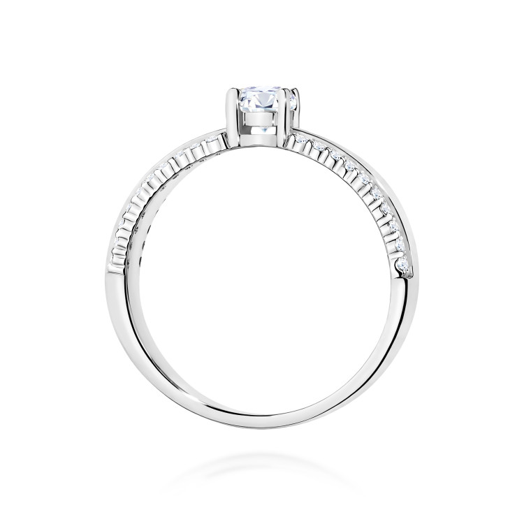 Pierścionek W0356 Diament Laboratoryjny 0,25ct białe złoto