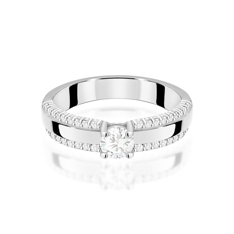 Pierścionek W0356 Diament Laboratoryjny 0,25ct białe złoto