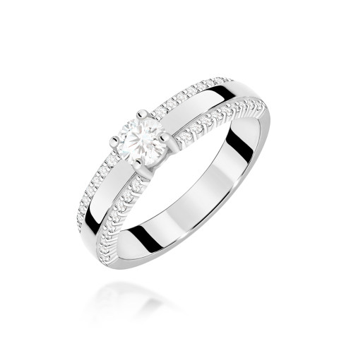 Pierścionek W0356 Diament Laboratoryjny 0,25ct białe złoto