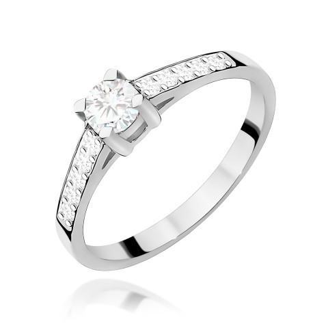 Pierścionek W364 Diament Laboratoryjny 0,44ct białe złoto