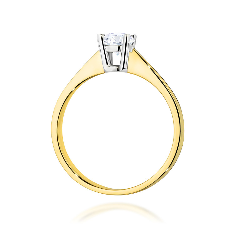Pierścionek W0404 Diament Laboratoryjny 0,50ct żółte złoto