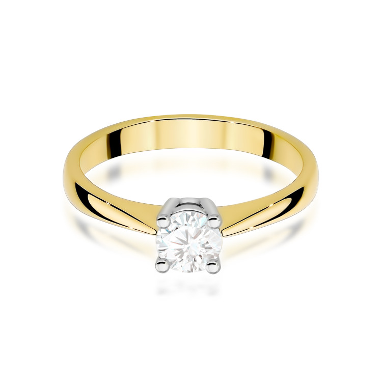 Pierścionek W0404 Diament Laboratoryjny 0,50ct żółte złoto