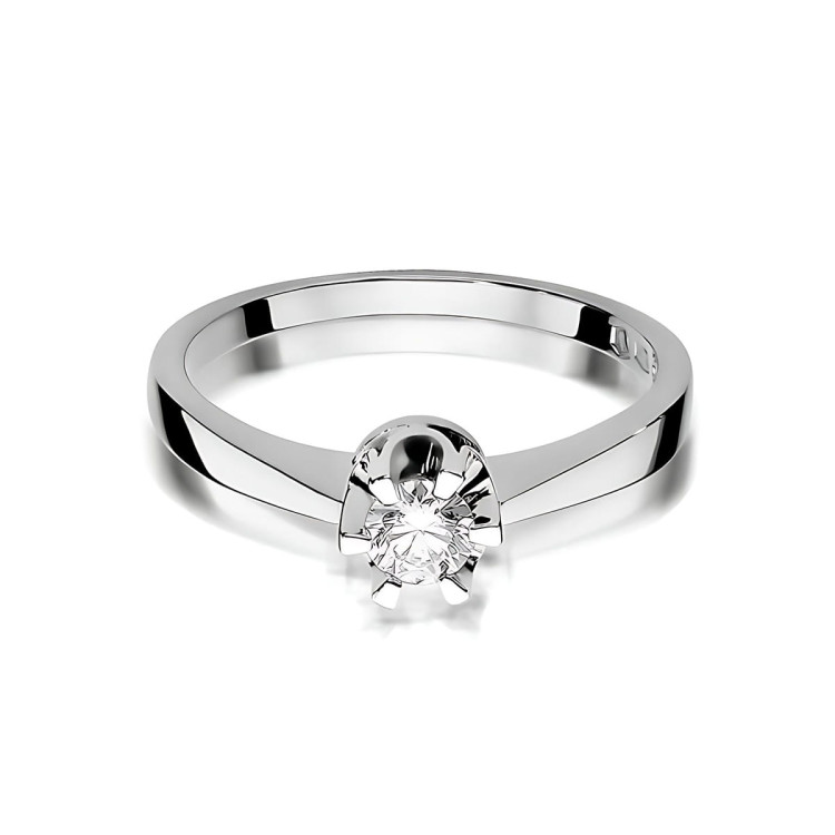 Pierścionek W0408 Diament Laboratoryjny 0,25ct białe złoto