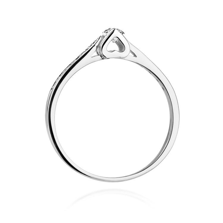 Pierścionek W0435 Diament Laboratoryjny 0,15ct białe złoto