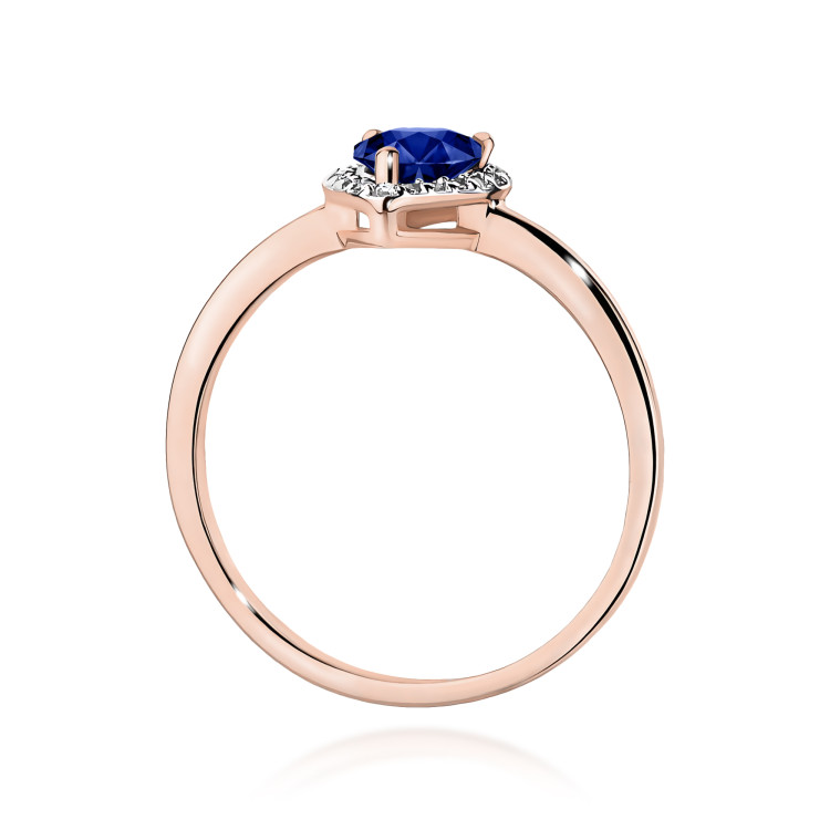 Pierścionek W0455 Szafir 0,705ct różowe złoto