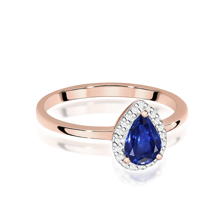 Pierścionek W0455 Szafir 0,705ct różowe złoto