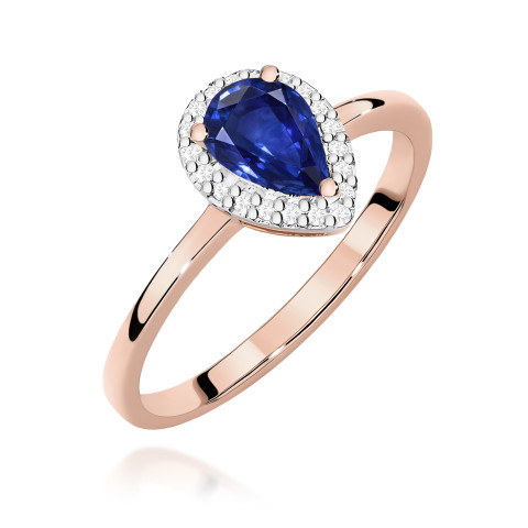 Pierścionek W0455 Szafir 0,705ct różowe złoto