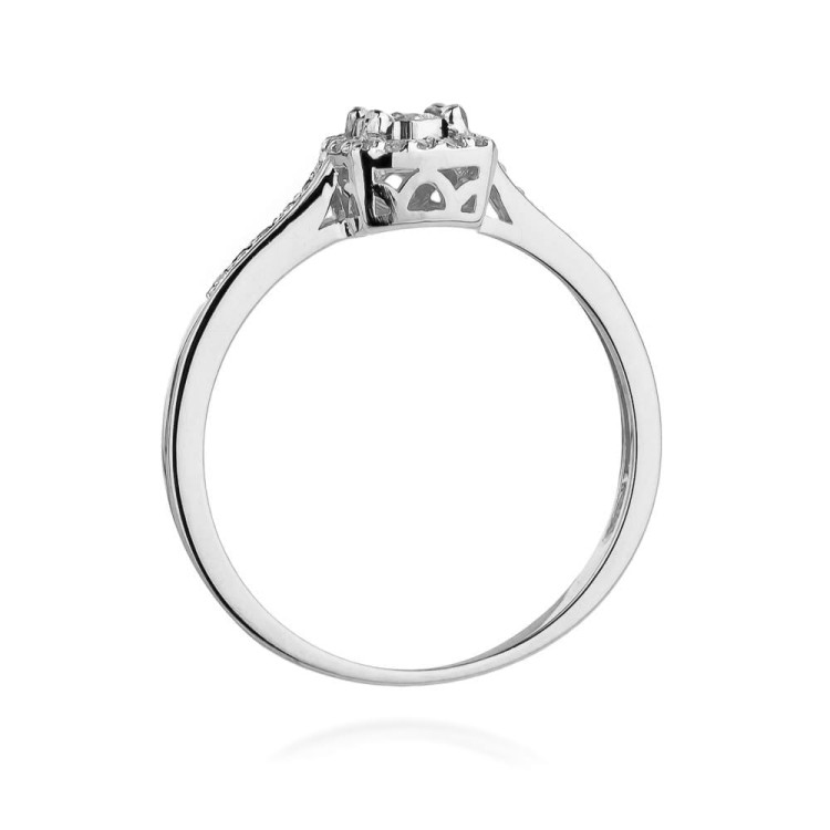 Pierścionek W0462 Diament Laboratoryjny 0,21ct białe złoto