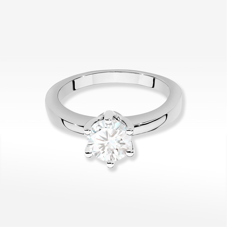 Pierścionek W0482 Diament Laboratoryjny 0,70ct białe złoto