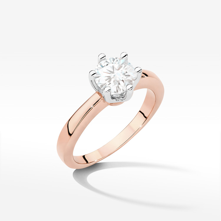 Pierścionek W0482 Diament Laboratoryjny 1,00ct różowe złoto