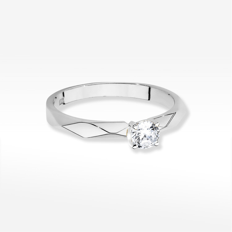Pierścionek W0484 Diament 0,20ct białe złoto