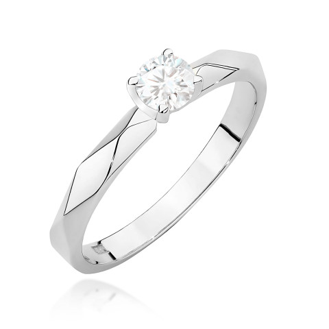 Pierścionek W0484 Diament 0,20ct białe złoto