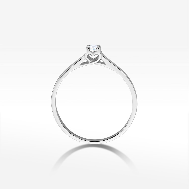 Pierścionek W0506 Diament 0,12ct białe złoto