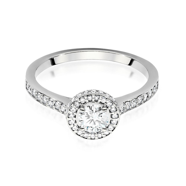 Pierścionek W0508 Diament 0,74ct białe złoto