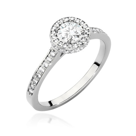 Pierścionek W0508 Diament 0,74ct białe złoto