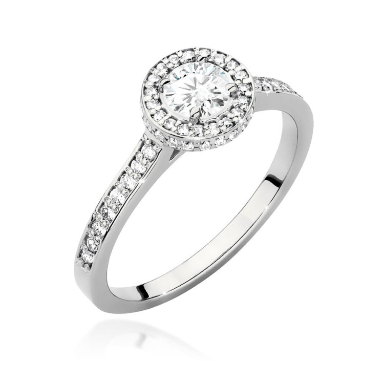 Pierścionek W0508 Diament Laboratoryjny 0,743ct białe złoto