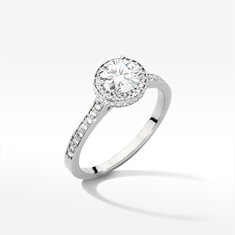 Pierścionek W0508 Diament Laboratoryjny 1,08ct białe złoto