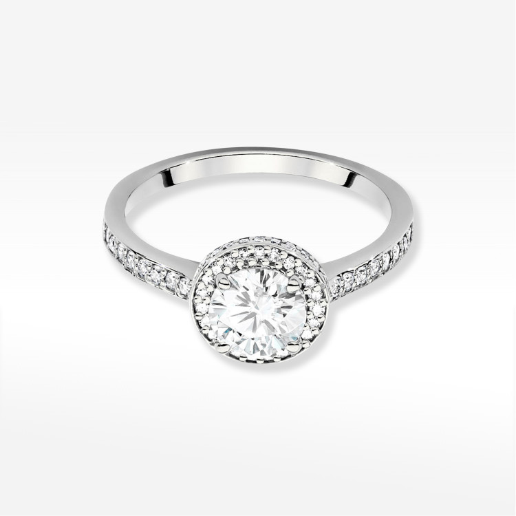 Pierścionek W0508 Diament Laboratoryjny 1,08ct białe złoto