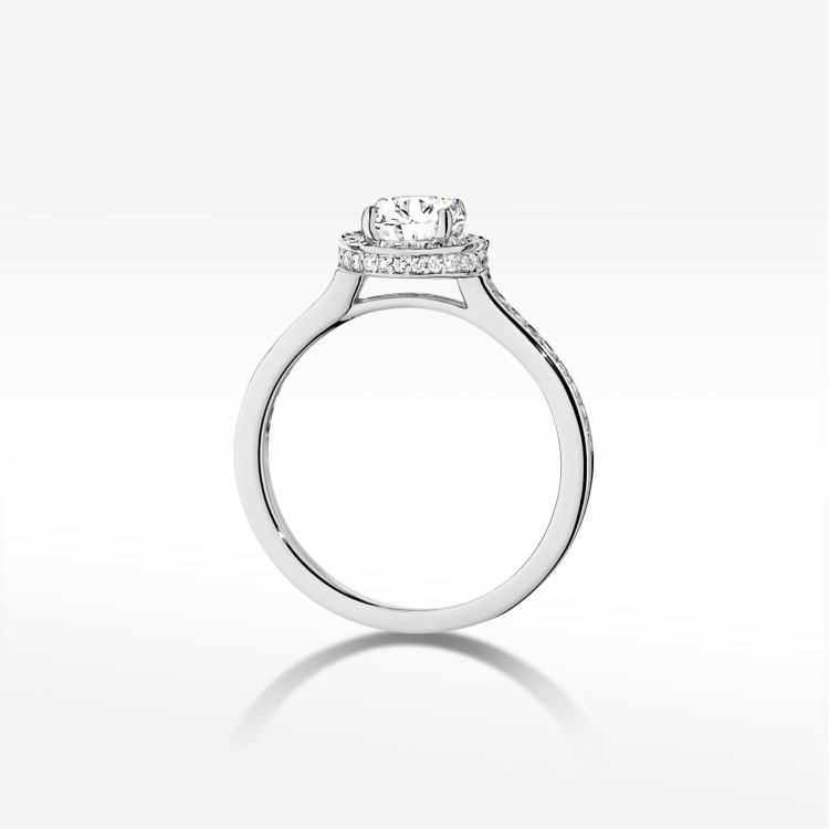 Pierścionek W0508 Diament Laboratoryjny 1,08ct białe złoto