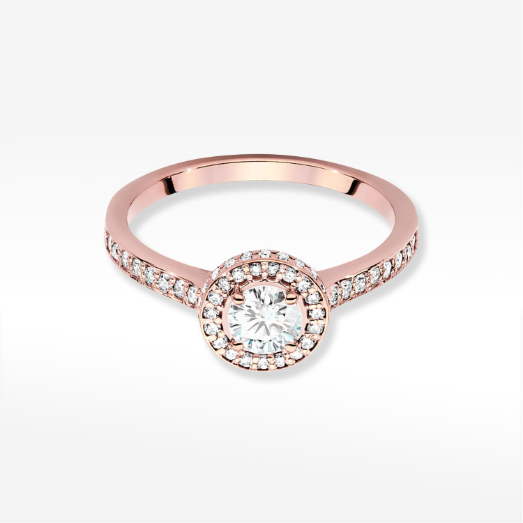 Pierścionek W0508 Diament 0,74ct różowe złoto